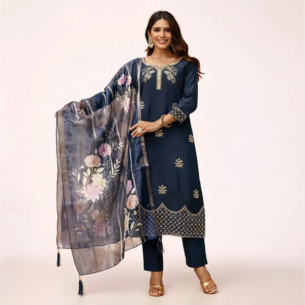 Blue_Cotton_Straight_Embroidered_Kurta_Set_For_Women