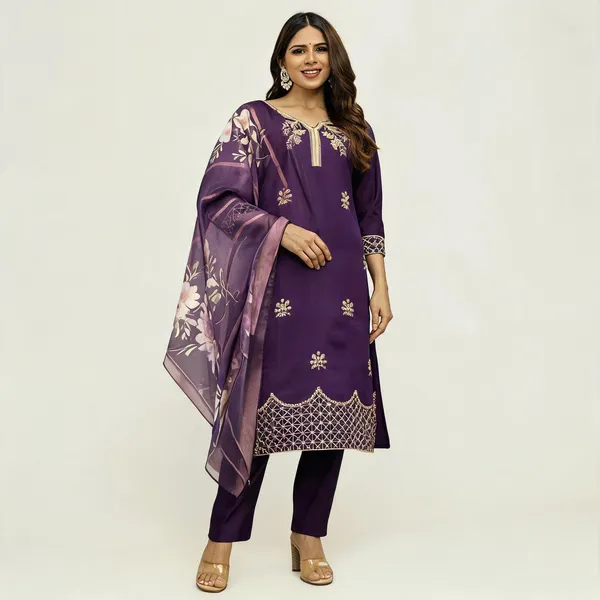 Purple_Cotton_Straight_Embroidered_Kurta_Set_For_Women