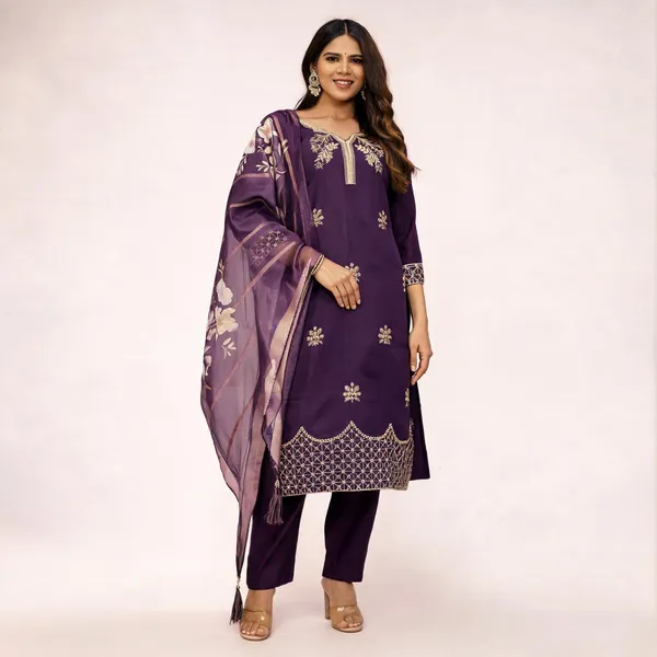 Purple_Cotton_Straight_Embroidered_Kurta_Set_For_Women