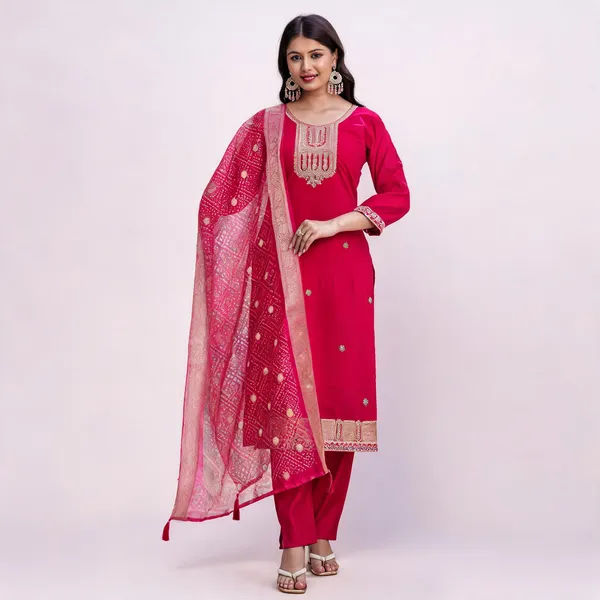 Pink_Viscose_Silk_Embroidered_Straight_Kurta_Set_For_Women