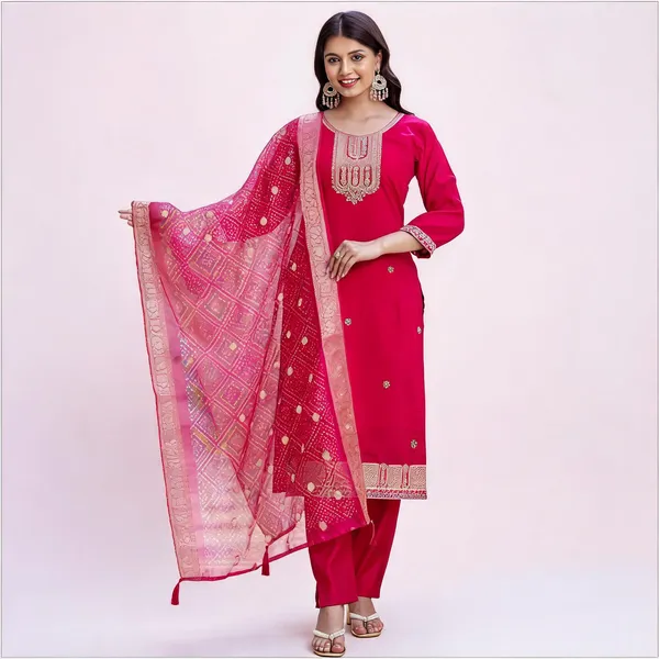 Pink_Viscose_Silk_Embroidered_Straight_Kurta_Set_For_Women