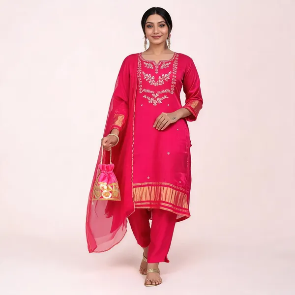 Pink_Viscose_Rayon_Straight_Embroidered_Kurta_Set_For_Women