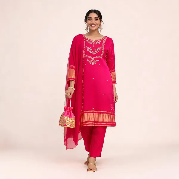 Pink_Viscose_Rayon_Straight_Embroidered_Kurta_Set_For_Women
