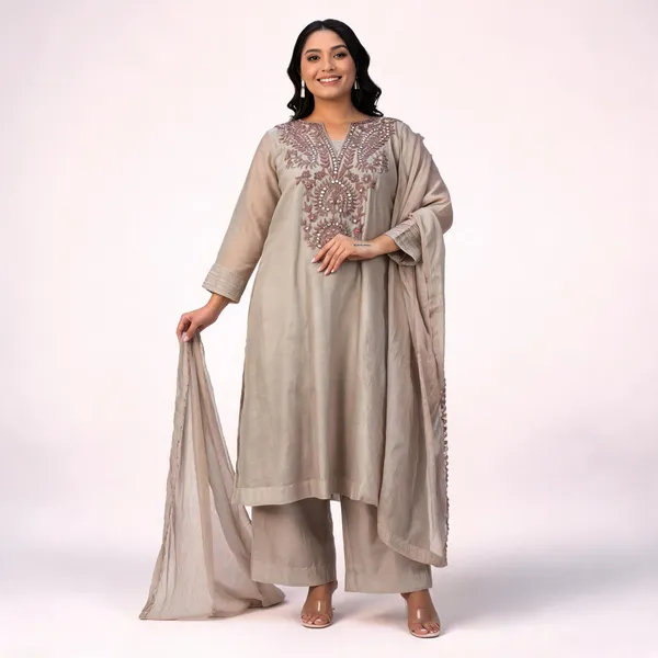 Beige_Muslin_Cotton_Straight_Embroidered_Kurta_Set_For_Women