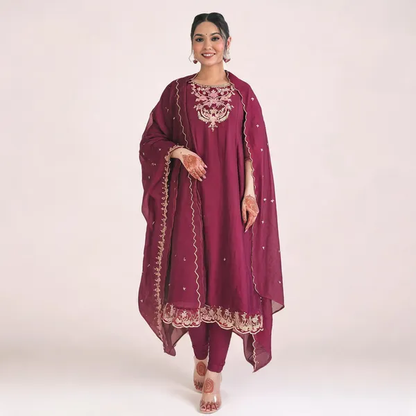Purple_Cotton_Embroidered_Kurta_Set_For_Women