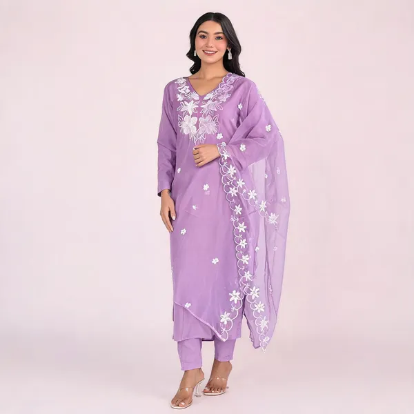 Lavender_Rayon_Straight_Floral_Embroidered_Kurta_Set_For_Women