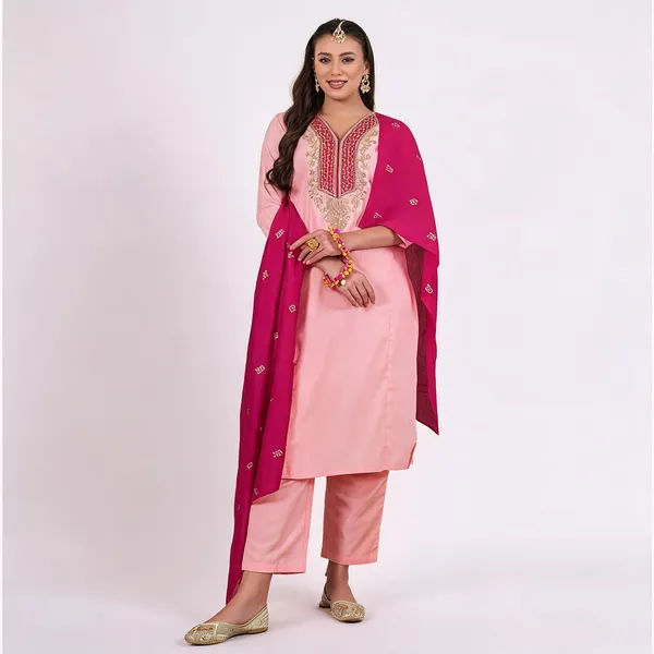 Peach_Cotton_Blend_Embroidered_Straight_Kurta_Pant_Set_For_Women