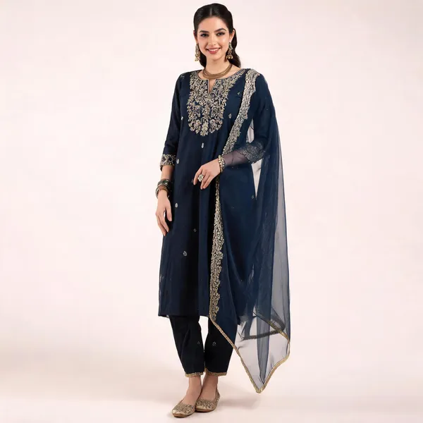 Blue_Chanderi_Straight_Embroidered_Kurta_Salwar_Dupatta_Set_For_Women