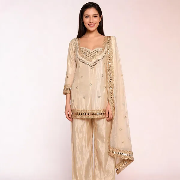 Cream_Silk_Blend_Embroidered_Kurta_Set_For_Women