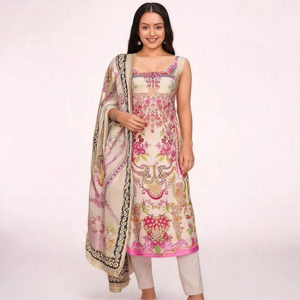 Beige_French_Crepe_Straight_Floral_Printed_Kurta_Set_For_Women