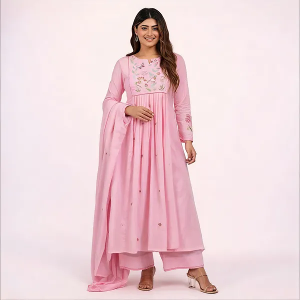 Pink_Cotton_Anarkali_Printed_Kurta_Set_For_Women