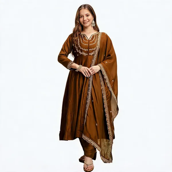 Multicolor_Cotton_Anarkali_Embroidered_Kurta_Set_For_Women