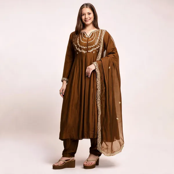 Multicolor_Cotton_Anarkali_Embroidered_Kurta_Set_For_Women