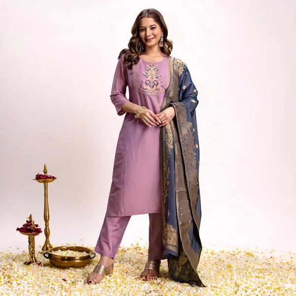 Pink_Silk_Blend_Embroidered_Straight_Kurta_Pant_Set_For_Women