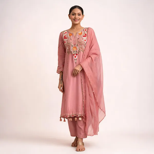 Pink_Cotton_Embroidered_Kurta_With_Pant_&_Dupatta_For_Women