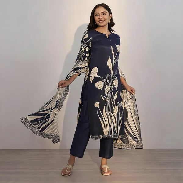 Dark_Blue_Cotton_Embroidered_Kurta_Set_For_Women