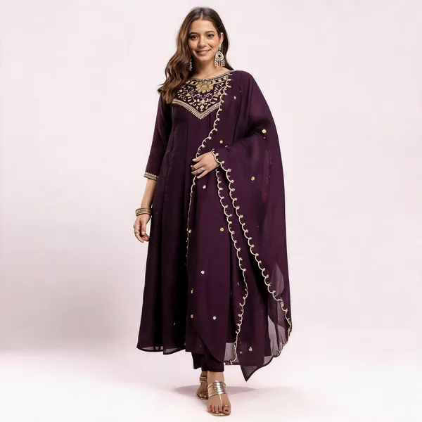 Purple_Vichitra_Silk_Straight_Embroidered_Kurta_Set_For_Women