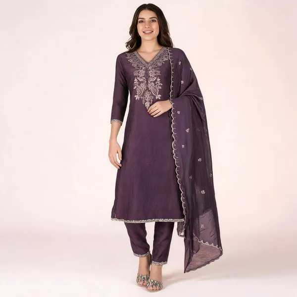Purple_Art_Silk_Straight_Embroidered_Kurta_Set_For_Women