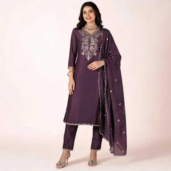 Purple_Art_Silk_Straight_Embroidered_Kurta_Set_For_Women