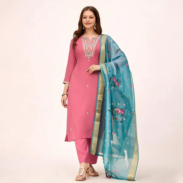 Pink_Viscose_Silk_Straight_Embroidered_Kurta_Set_For_Women