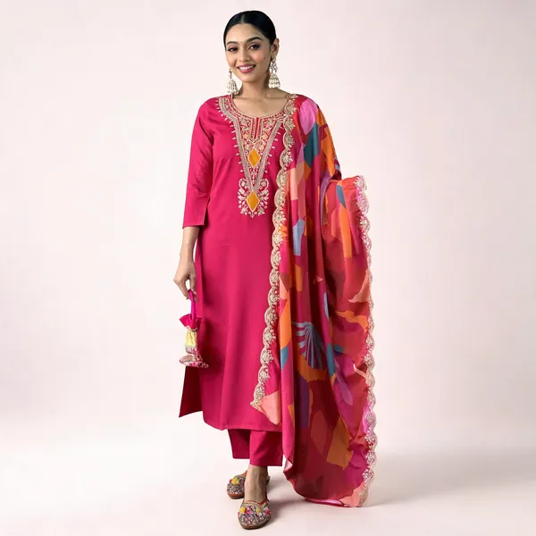 Pink_Cotton_Printed_Straight_Kurta_Set_For_Women