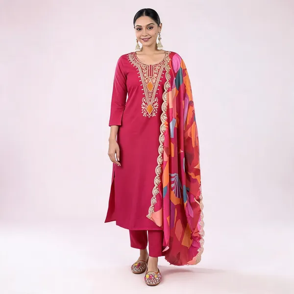 Pink_Cotton_Printed_Straight_Kurta_Set_For_Women