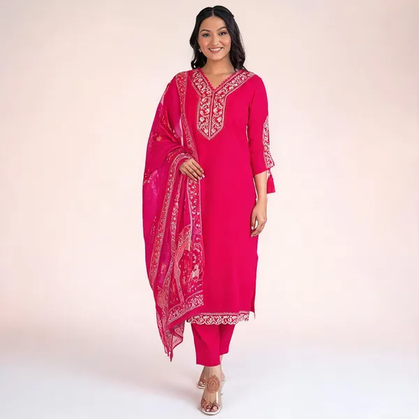 Pink_Cotton_Printed_Kurta_Set_For_Women