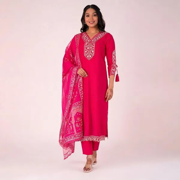 Pink_Cotton_Printed_Kurta_Set_For_Women