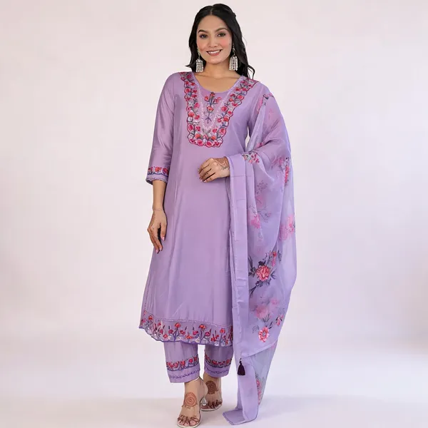 Purple_Cotton_Straight_Printed_Kurta_Set_For_Women