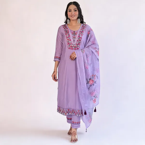 Purple_Cotton_Straight_Kurta_Set_For_Women
