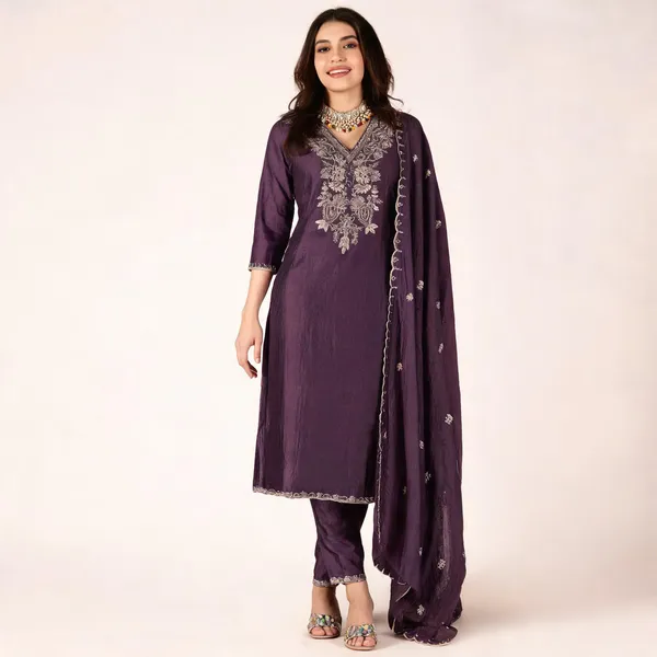 Purple_Art_Silk_Straight_Embroidered_Kurta_Set_For_Women