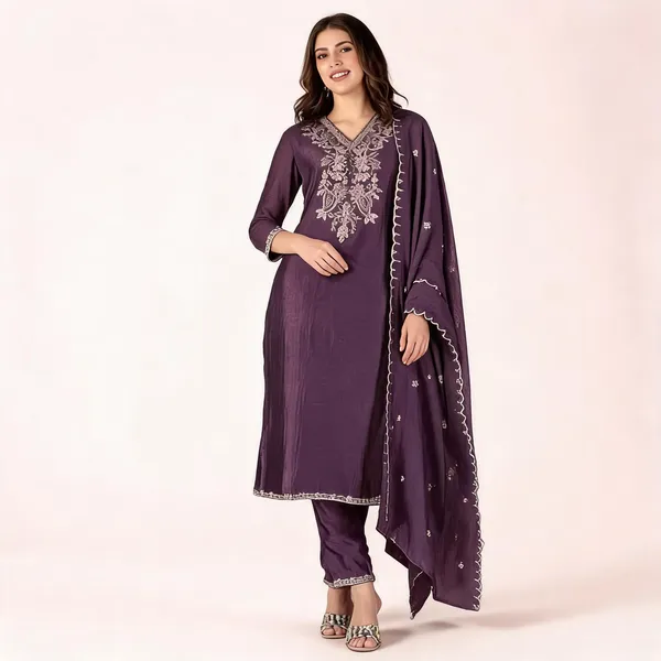 Purple_Art_Silk_Straight_Embroidered_Kurta_Set_For_Women