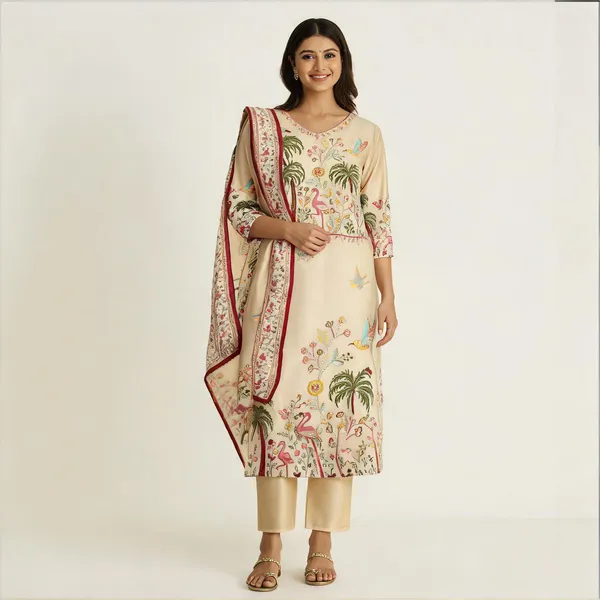 Beige_Cotton_Straight_Embroidered_Kurta_Set_For_Women
