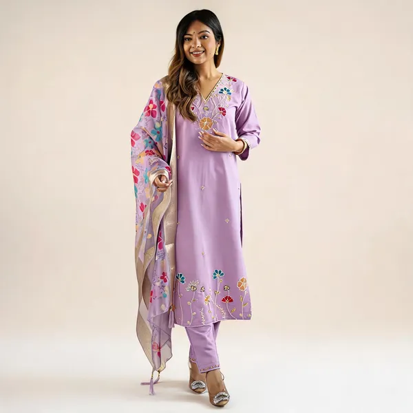 Purple_Cotton_Embroidered_Kurta_Salwar_Set_For_Women