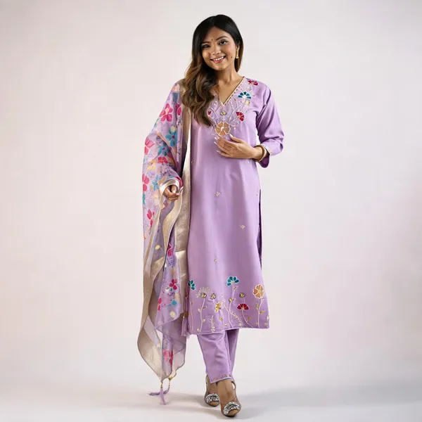 Purple_Cotton_Embroidered_Kurta_Salwar_Set_For_Women