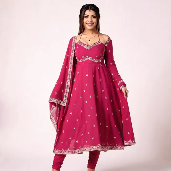 Pink_Heavy_Gmy_Silk_Embroidered_Anarkali_Kurta_Set_For_Women