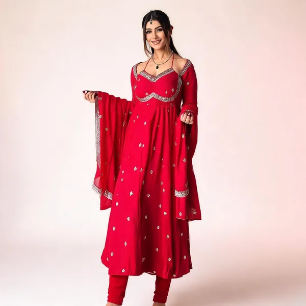 Red_Gmy_Silk_Embroidered_Anarkali_Kurta_Bottom_Dupatta_Set_For_Women