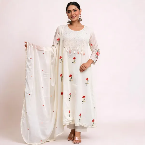 White_Silk_Blend_Straight_Embroidered_Kurta_Set_For_Women