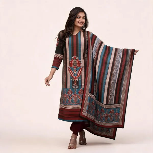 Multicolor_Rayon_Straight_Printed_Kurta_Set_For_Women