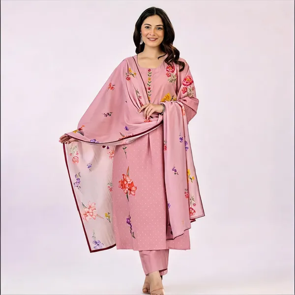 Pink_Chanderi_Butti_Printed_Straight_Kurta_Set_For_Women