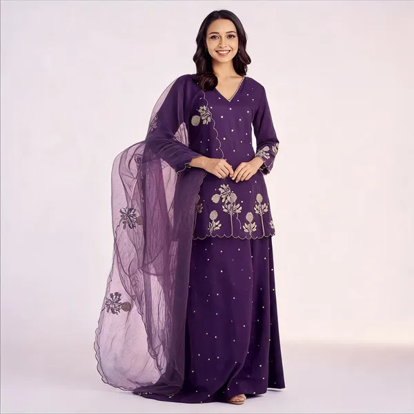Purple_Chanderi_Silk_Anarkali_Zari_Embroidered_Kurta_Set_For_Women