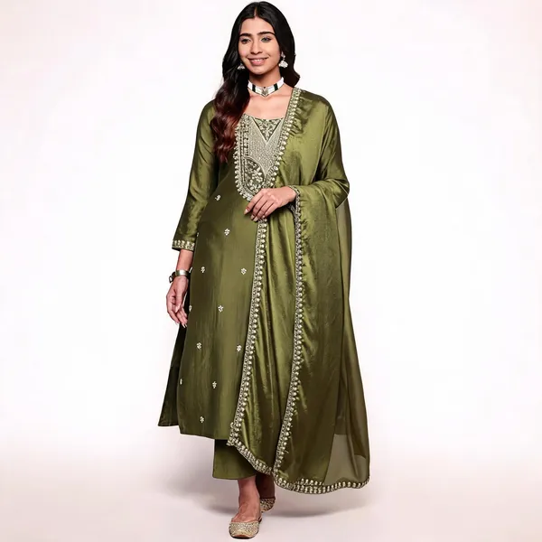 Light_Green_Cotton_Printed_Straight_Kurta_Pant_Dupatta_Set_For_Women