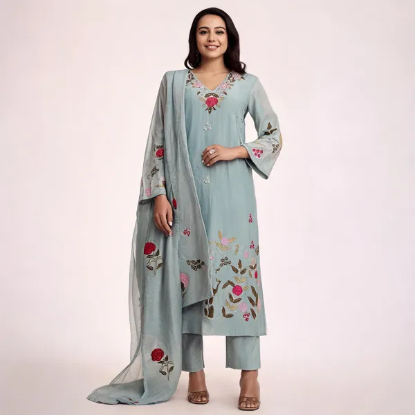 Grey_Cotton_Embroidered_Straight_Kurta_Pant_Dupatta_Set_For_Women