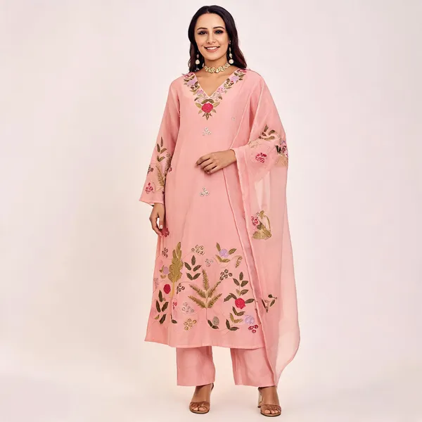 Pink_Cotton_Embroidered_Kurta_Set_For_Women