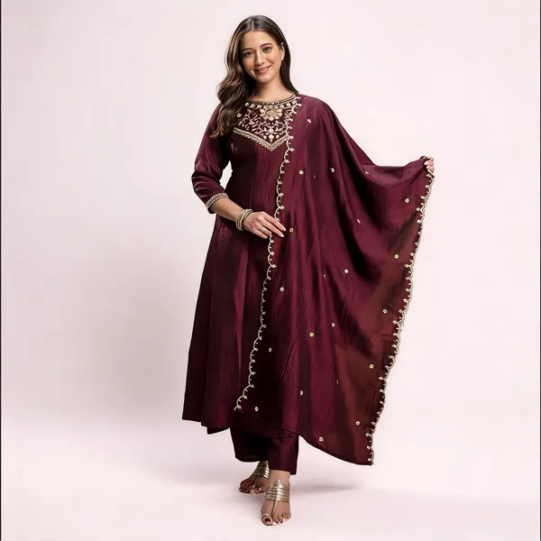 Purple_Vichitra_Silk_Embroidered_Straight_Kurta_Pant_Dupatta_Set_For_Women