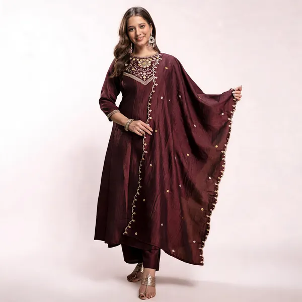 Purple_Vichitra_Silk_Embroidered_Straight_Kurta_Pant_Dupatta_Set_For_Women