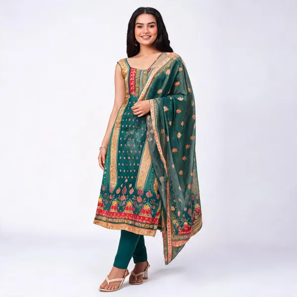 Green_Cotton_Straight_Floral_Printed_Kurta_Set_For_Women