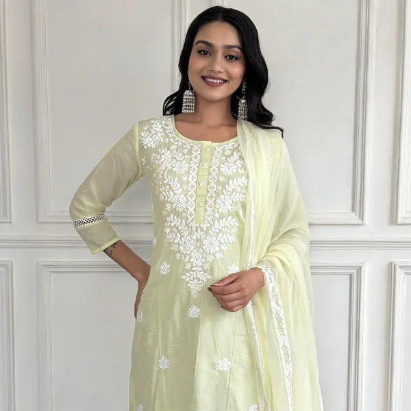 Beige_Cotton_Embroidered_Straight_Kurta_Pant_Dupatta_Set_For_Women