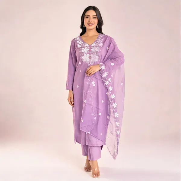 Lavender_Rayon_Straight_Embroidered_Kurta_Set_For_Women