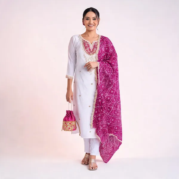 White_Pink_Cotton_Straight_Embroidered_Kurta_Set_For_Women